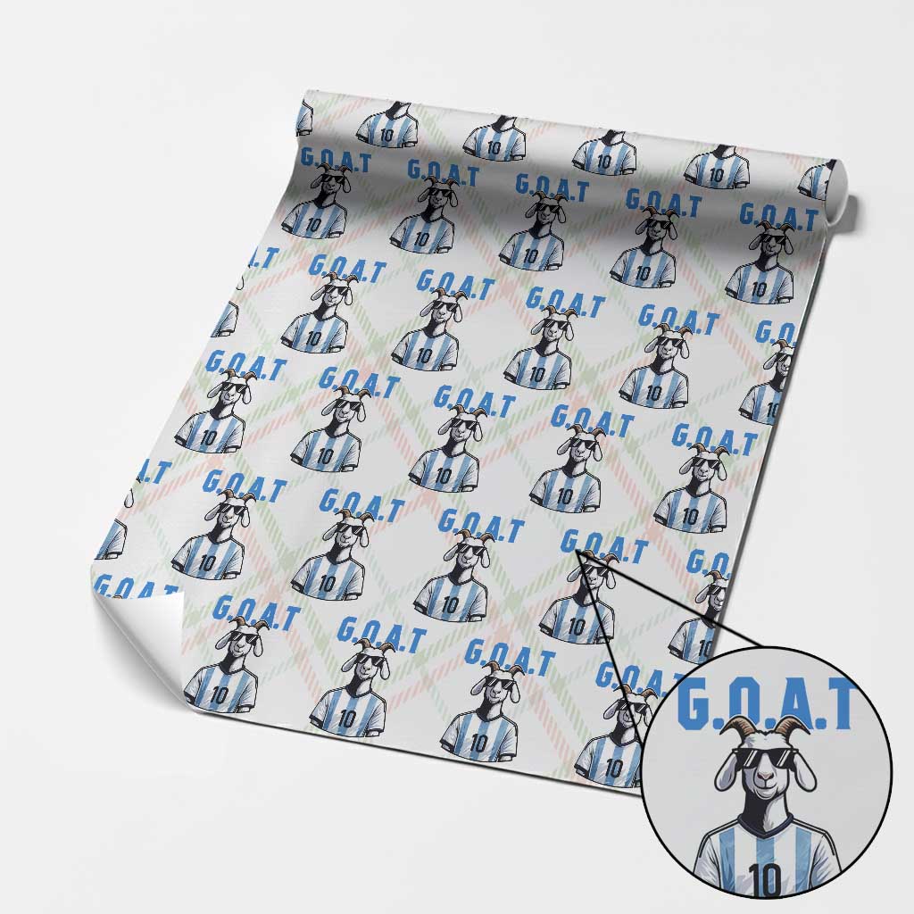 The Goat Of Soccer Number Ten Wrapping Paper Roll Gift For Fans TS12 Christmas Plaid Print Your Wear