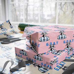 The Goat Of Soccer Number Ten Wrapping Paper Roll Gift For Fans TS12 Light Pink Print Your Wear