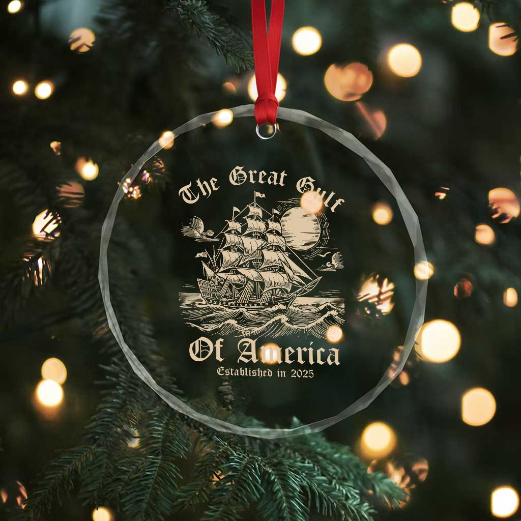 The Great Gulf Of USA Crystal Glass Ornament Established in 2025 TS02 Print Your Wear