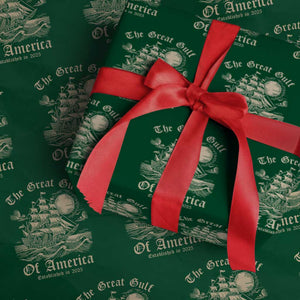 The Great Gulf Of USA Wrapping Paper Roll Established in 2025 TS02 Green Print Your Wear