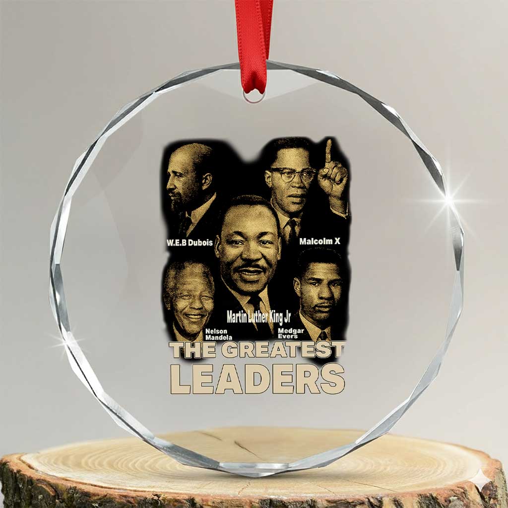 The Greatest Black Leaders Tribute Crystal Glass Ornament Civil Rights Icons Legacy TS02 Transparent Glass 3'' Circle Print Your Wear