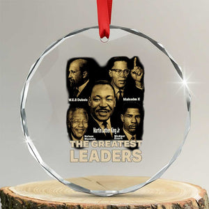 The Greatest Black Leaders Tribute Crystal Glass Ornament Civil Rights Icons Legacy TS02 Transparent Glass 3'' Circle Print Your Wear