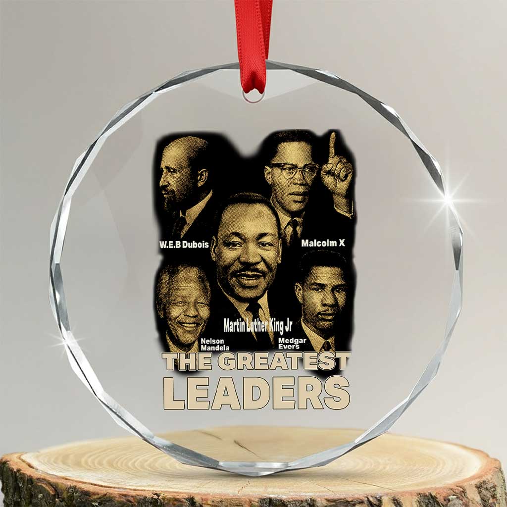 The Greatest Black Leaders Tribute Crystal Glass Ornament Civil Rights Icons Legacy TS02 Transparent Glass 3'' Circle Print Your Wear
