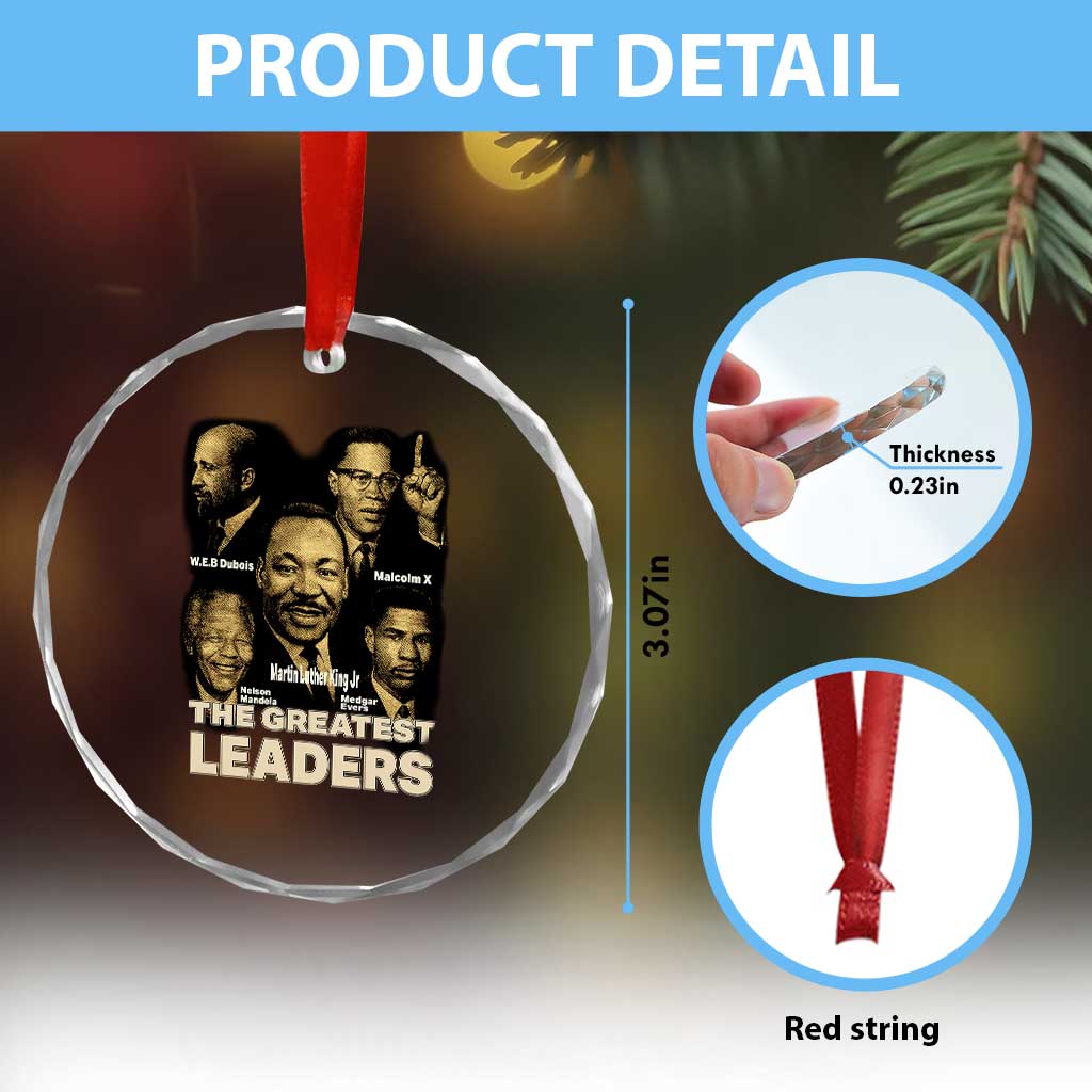 The Greatest Black Leaders Tribute Crystal Glass Ornament Civil Rights Icons Legacy TS02 Print Your Wear