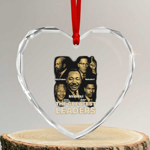 The Greatest Black Leaders Tribute Heart Crystal Glass Ornament Civil Rights Icons Legacy TS02 Transparent Glass 3'' Heart Print Your Wear
