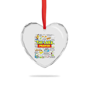 The Lab’s Prayer Funny Lab Week 2026 Heart Crystal Glass Ornament Medical Laboratory Scientist Humor Gift for Lab Techs TS02 Print Your Wear