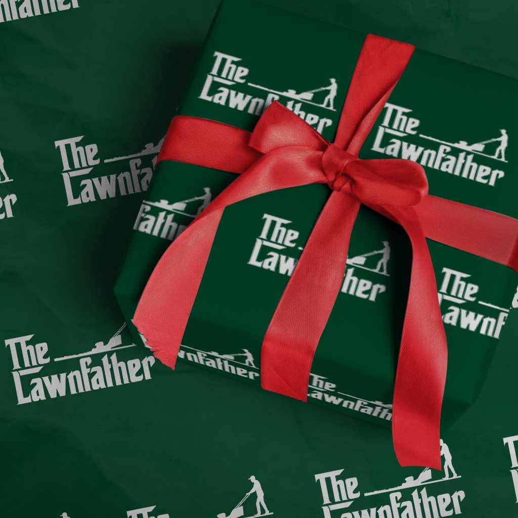 The Lawnfather Wrapping Paper Roll Lawn Mowing Dad Gardening Fathers Day TS11 Green Print Your Wear