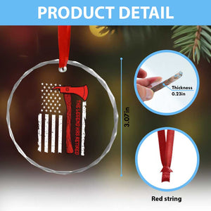 The Legend Has Retired Firefighter Crystal Glass Ornament Vintage Retirement Gifts Fireman American Flag TS10 Print Your Wear