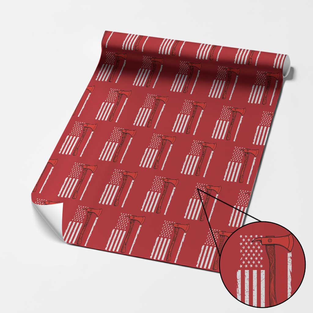 The Legend Has Retired Firefighter Wrapping Paper Roll Vintage Retirement Gifts Fireman American Flag TS10 Red Print Your Wear