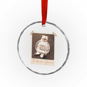 The Life Of A Showcat Crystal Glass Ornament Funny Vintage Photo Cat Era TS10 Print Your Wear