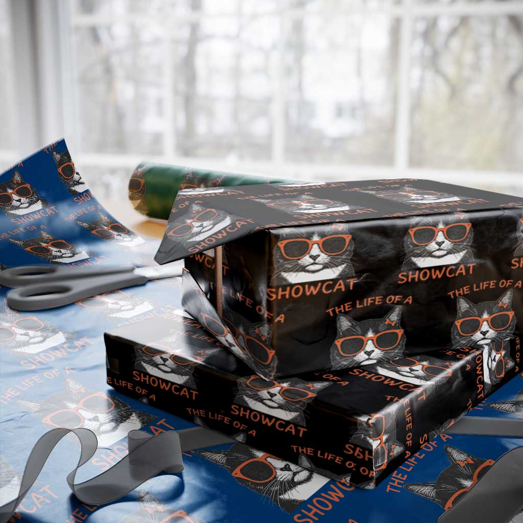 The Life Of A Showcat Wrapping Paper Roll Funny Cat Showgirl Era TS10 Black Print Your Wear