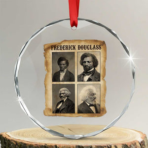 The Life Of Frederick Douglass Crystal Glass Ornament Historical Black History TS12 Transparent Glass 3'' Circle Print Your Wear
