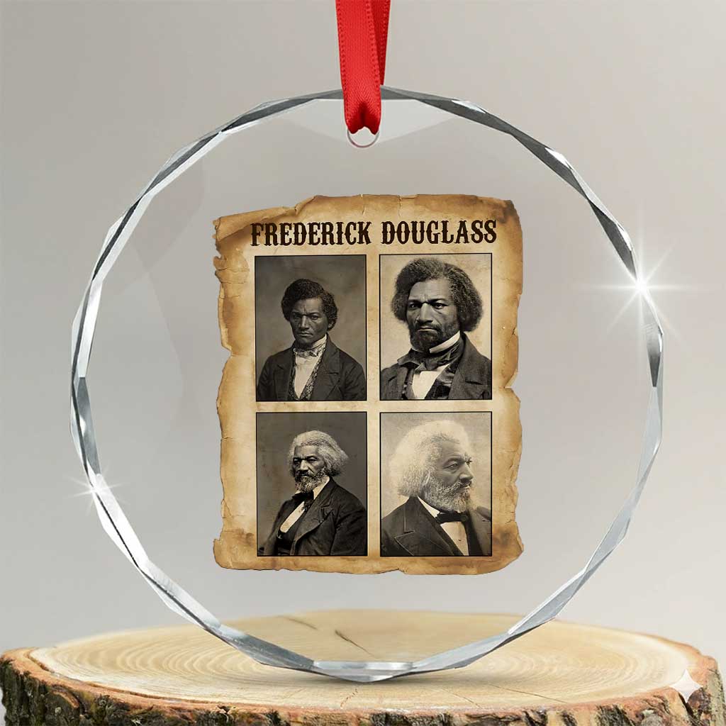 The Life Of Frederick Douglass Crystal Glass Ornament Historical Black History TS12 Transparent Glass 3'' Circle Print Your Wear