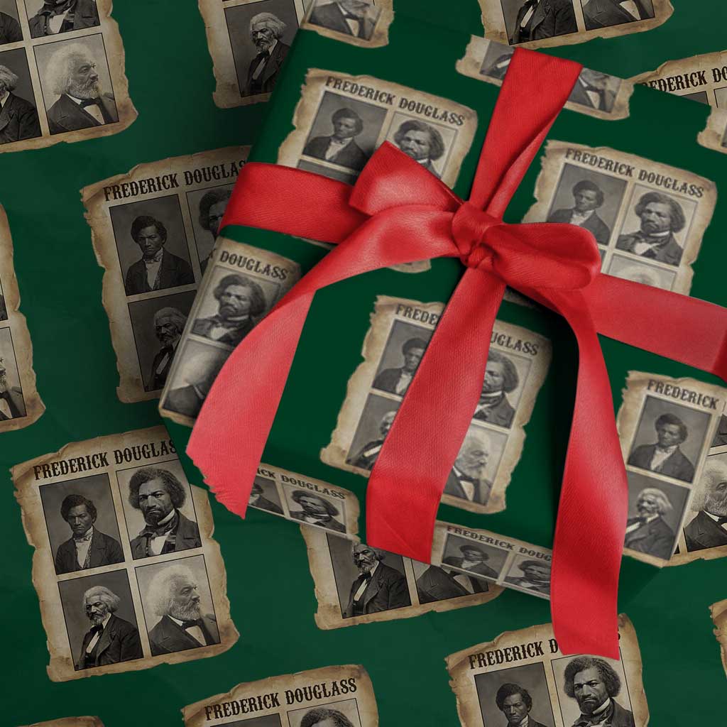 The Life Of Frederick Douglass Wrapping Paper Roll Historical Black History TS12 Green Print Your Wear