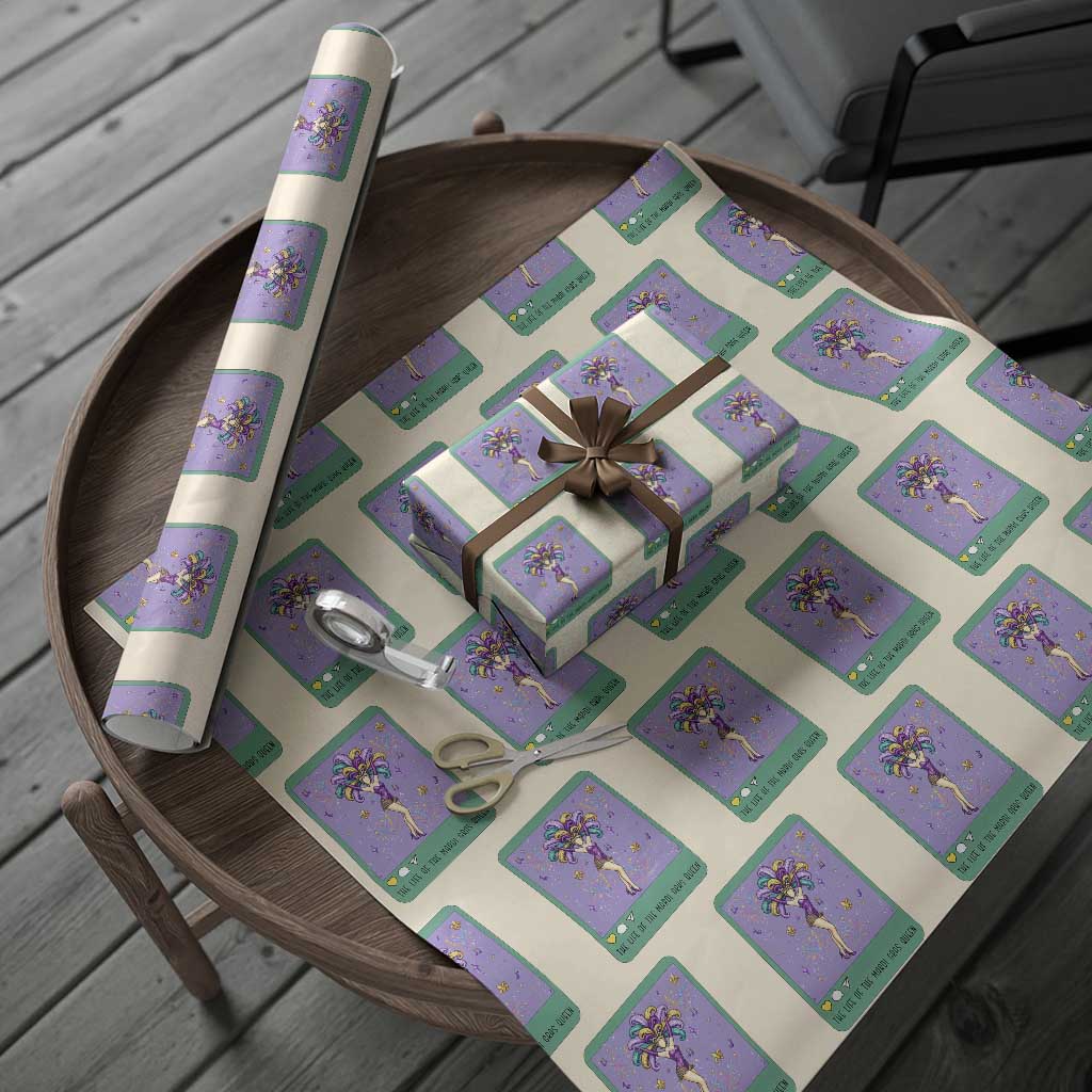 The Life Of The Mardi Gras Queen Wrapping Paper Roll TS14 Beige Print Your Wear