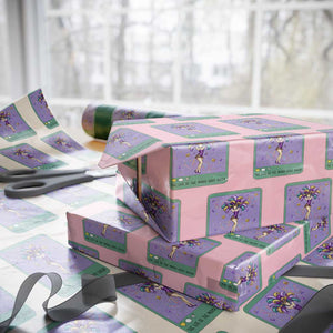 The Life Of The Mardi Gras Queen Wrapping Paper Roll TS14 Light Pink Print Your Wear