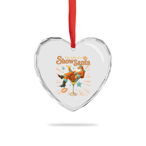 The Life Of The Show Santa Heart Crystal Glass Ornament Funny Christmas Orange Santa TS11 Print Your Wear