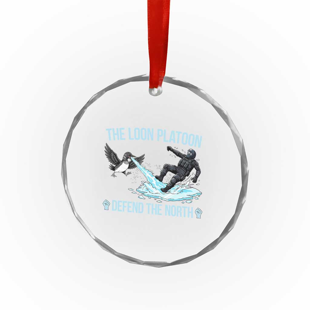 The Loon Platoon Defend The North Crystal Glass Ornament Minnesota State Bird Rebel TS12 Print Your Wear
