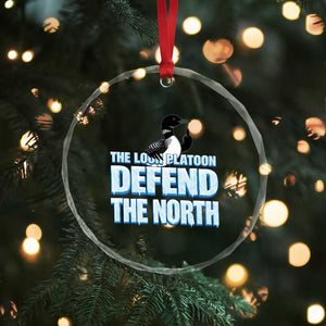 The Loon Platoon Defend The North Crystal Glass Ornament MN State Bird Loon Resistance TS12 Print Your Wear