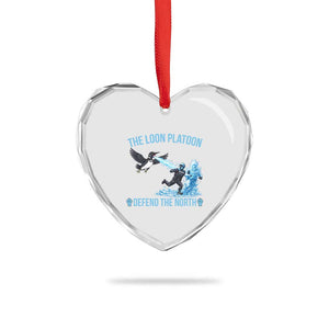 The Loon Platoon Defend The North Heart Crystal Glass Ornament Minnesota Rebel Loon Resist TS12 Print Your Wear