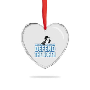 The Loon Platoon Defend The North Heart Crystal Glass Ornament MN State Bird Loon Resistance TS12 Print Your Wear