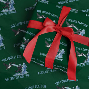 The Loon Platoon Defend The North Wrapping Paper Roll Minnesota Rebel Loon Resist TS12 Green Print Your Wear