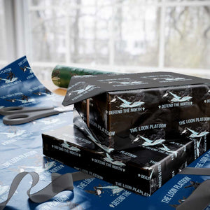 The Loon Platoon Defend The North Wrapping Paper Roll Minnesota State Bird Rebel TS12 Black Print Your Wear