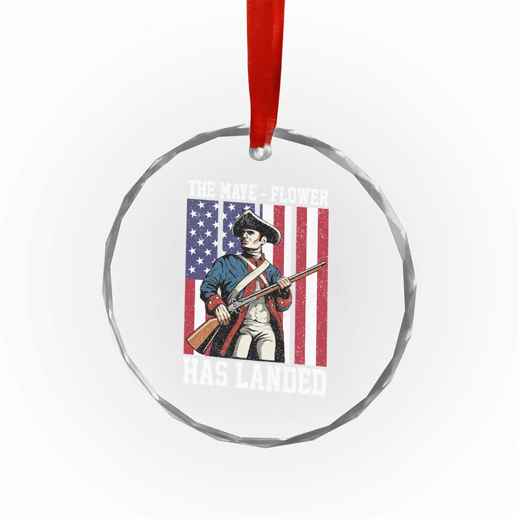 The Maye Flower Has Landed Crystal Glass Ornament Funny Minutemen Football Fan TS11 Print Your Wear