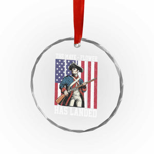 The Maye Flower Has Landed Crystal Glass Ornament Funny Minutemen Football Fan TS11 Print Your Wear