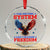 The Metric System Can't Measure Freedom Crystal Glass Ornament Funny Patriotic Eagle 4th of July USA Flag TS02 Transparent Glass 3'' Circle Print Your Wear