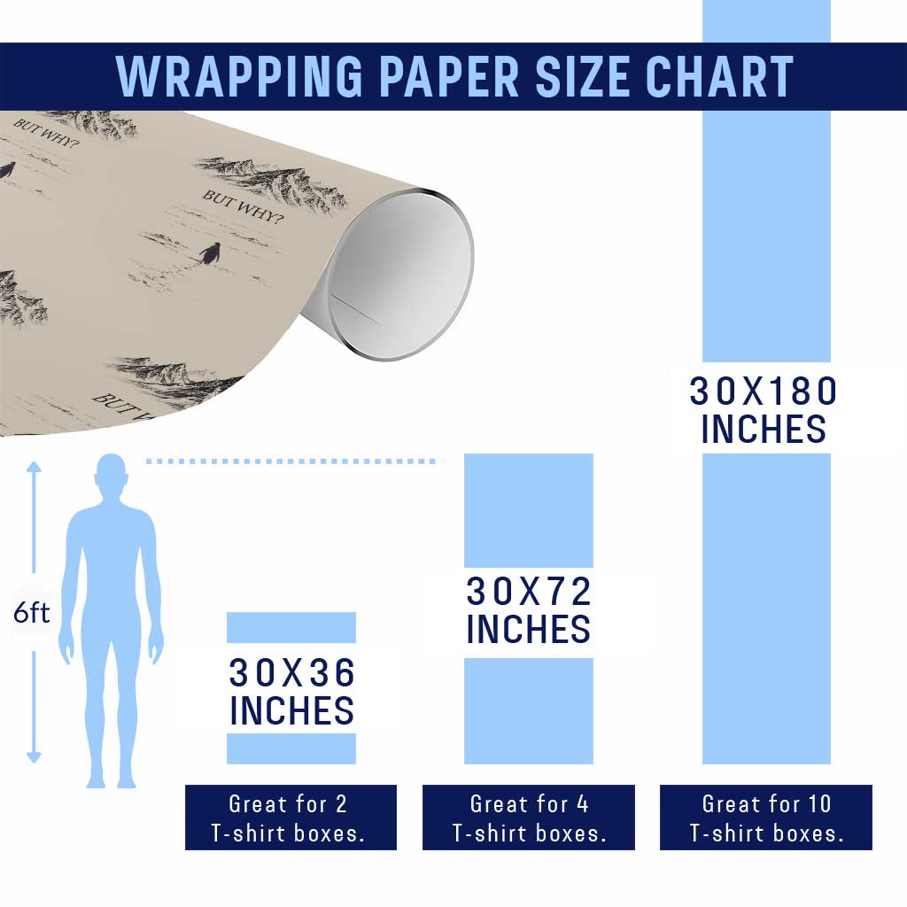 The Nihilist Penguin But Why Meme Wrapping Paper Roll Existential Moody Quiet Thinkers TS02 Print Your Wear