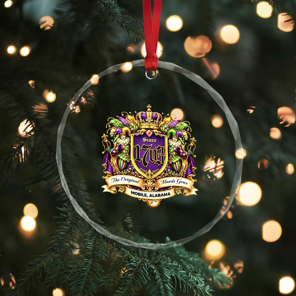 The Original Mardi Gras Mobile Alabama Since 1703 Crystal Glass Ornament Funny Carnival TS11 Print Your Wear