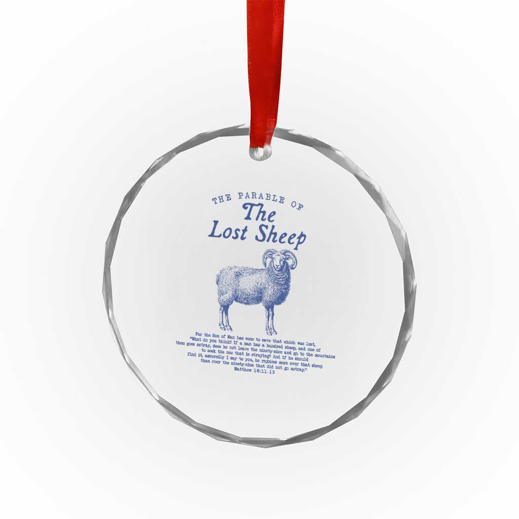 The Parable Of The Lost Sheep Crystal Glass Ornament Christian Bible Verse Matthew 18 TS11 Print Your Wear