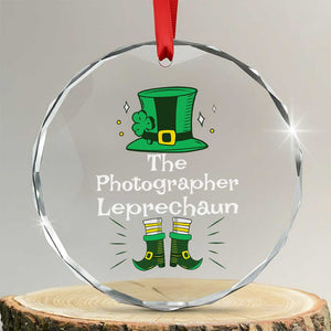 The Photographer Leprechaun Matching Group Crystal Glass Ornament Festive St Patricks Day Squad Photographers - Print Your Wear