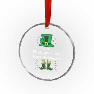 The Photographer Leprechaun Matching Group Crystal Glass Ornament Festive St Patricks Day Squad Photographers TS02 Print Your Wear