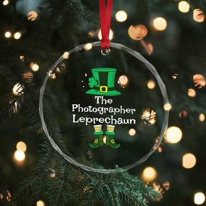 The Photographer Leprechaun Matching Group Crystal Glass Ornament Festive St Patricks Day Squad Photographers TS02 Print Your Wear
