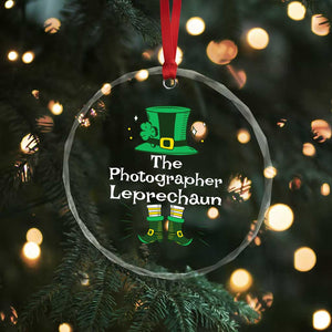 The Photographer Leprechaun Matching Group Crystal Glass Ornament Festive St Patricks Day Squad Photographers - Print Your Wear