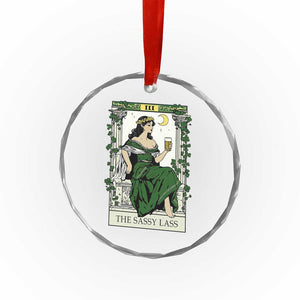 The Sassy Lass Tarot Card Crystal Glass Ornament Funny St Patrick's Day TS02 Print Your Wear