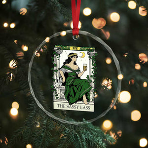 The Sassy Lass Tarot Card Crystal Glass Ornament Funny St Patrick's Day TS02 Print Your Wear