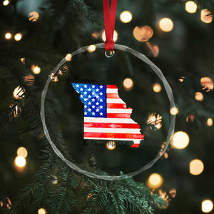 The Show Me State Est 1821 Crystal Glass Ornament Proud Missourian Gift TS12 Print Your Wear
