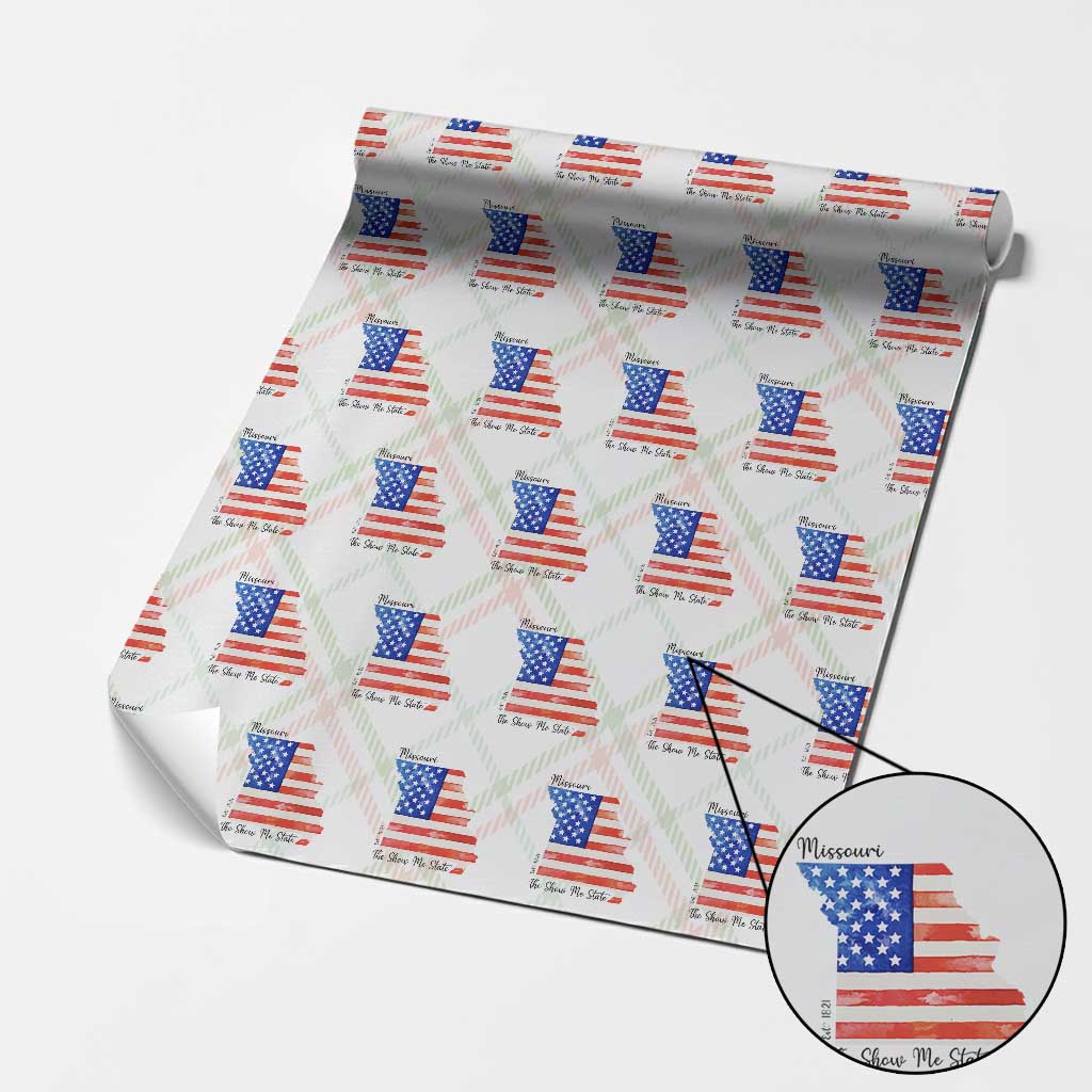 The Show Me State Est 1821 Wrapping Paper Roll Proud Missourian Gift TS12 Christmas Plaid Print Your Wear
