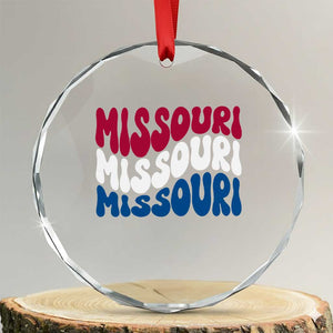 The Show Me State Pride Crystal Glass Ornament Gift For Missouri Lovers TS12 Transparent Glass 3'' Circle Print Your Wear