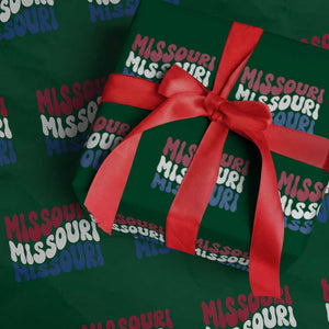 The Show Me State Pride Wrapping Paper Roll Gift For Missouri Lovers TS12 Green Print Your Wear