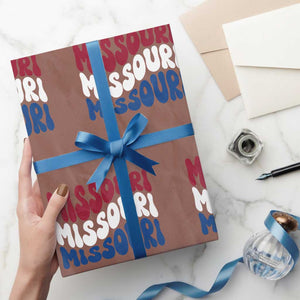 The Show Me State Pride Wrapping Paper Roll Gift For Missouri Lovers TS12 Mocha Print Your Wear