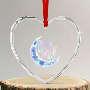 The Sky Is Opalite Moonstone Mystical Crystal Lover Heart Crystal Glass Ornament TS14 Transparent Glass 3'' Heart Print Your Wear