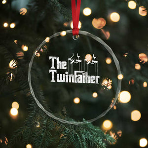 The Twinfather Crystal Glass Ornament Funny Dad Of Twins Fathers Day TS11 Print Your Wear