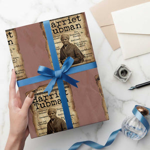 The Underground Railroad Hero Wrapping Paper Roll Harriet Tubman Slavery Freedom Fighter Gift TS12 Mocha Print Your Wear