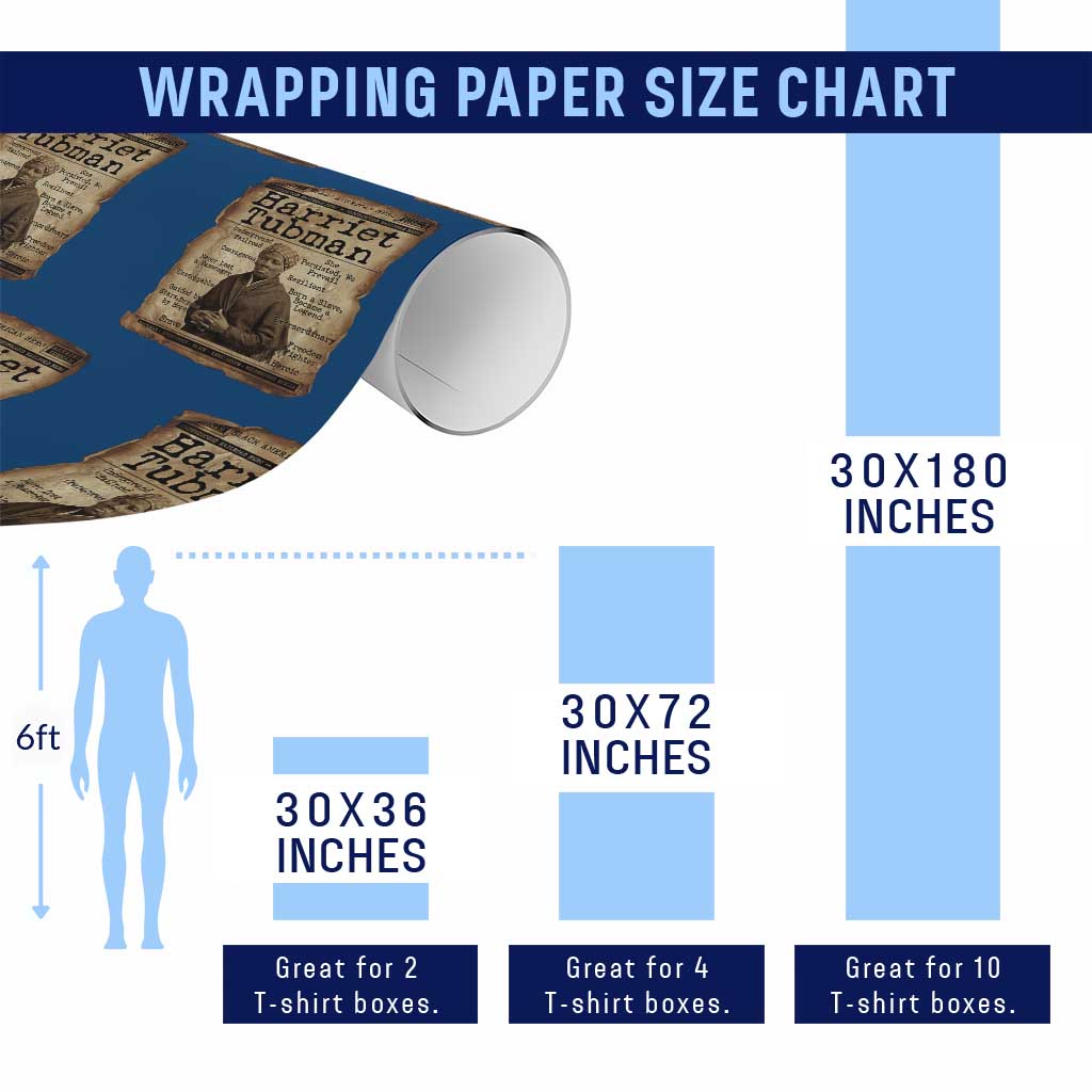 The Underground Railroad Hero Wrapping Paper Roll Harriet Tubman Slavery Freedom Fighter Gift TS12 Print Your Wear