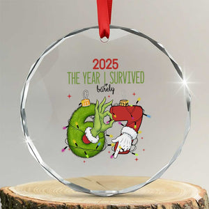 The Year I Survived 67 Six Seven Christmas Meme Crystal Glass Ornament TS14 Transparent Glass 3'' Circle Print Your Wear