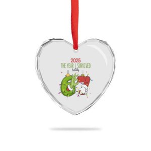 The Year I Survived 67 Six Seven Christmas Meme Heart Crystal Glass Ornament TS14 Print Your Wear